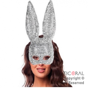 MASCARA CONEJITA CON STRASS X 1